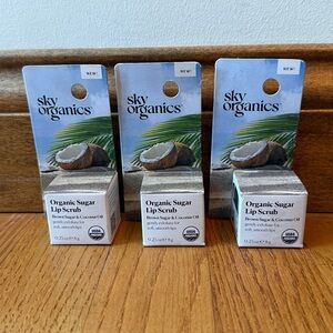 NIB Sky Organics Sugar Lip Scrub brown sugar & coconut oil soft smooth lips (3)